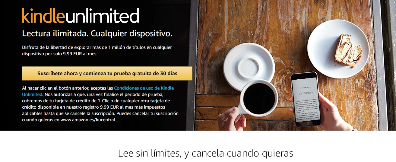 Prueba Kindle 30 días Gratis