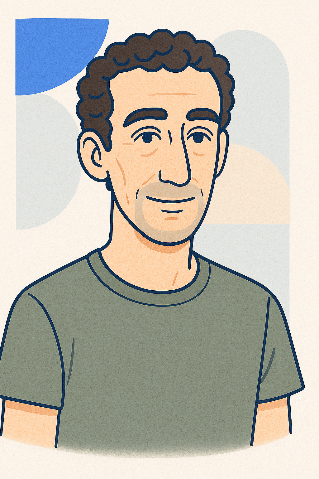 Retrato ilustrado de Teo Pineda Salvatierra